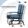 2 Seats Outdoor Swing Glider Chair with Comfortable Cushions