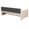 Twin Size Upholstered daybed with Drawers, Wood Slat Support,