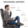 Sweetcrispy Executive Office PU Leather Desk Chair High Back Flip-Up Armrest Adjustable Ergonomic Home Office Chair