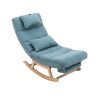 COOLMORE living room Comfortable rocking chair with Footrest/Headrest living room chair Beige