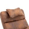 COOLMORE living room Comfortable rocking chair with Footrest/Headrest living room chair Beige