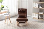 COOLMORE living room Comfortable rocking chair with Footrest/Headrest living room chair Beige