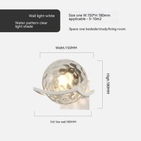 Simple Bedroom Bedside European Wall Lamp (Option: White Water Pattern-5W White Light)